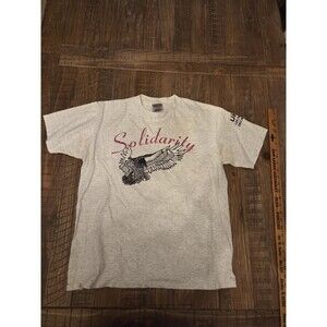Vintage Single Stitch Solidarity T-shirt On A Oneita Power-T Made In USA